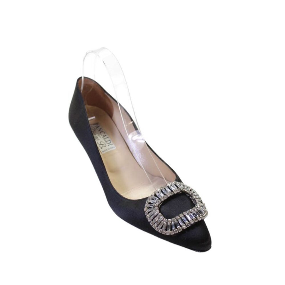 Pancaldi Womens Embellished Pointed Toe Heels Black Size 39 9